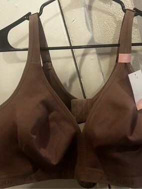 Cacique Cotton Unlined No-Wire Bra Deep Taupe- NWT size 52C